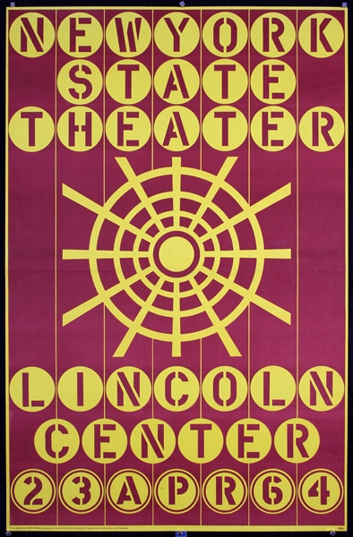 New York State Theater - Lincoln Center by Robert Indiana, 1964