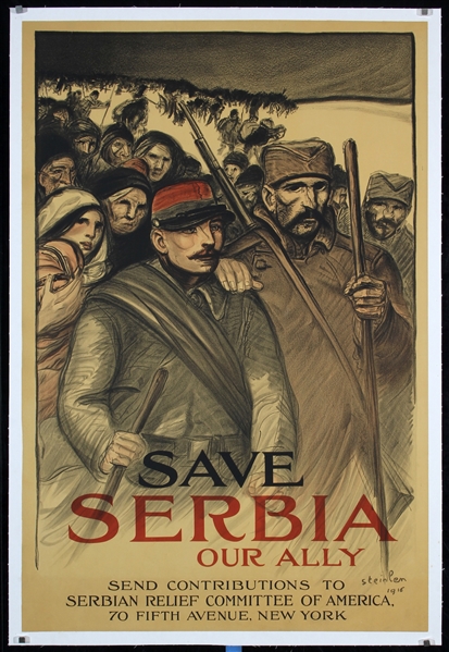 Save Serbia by Theophile-Alexandre Steinlen, 1916
