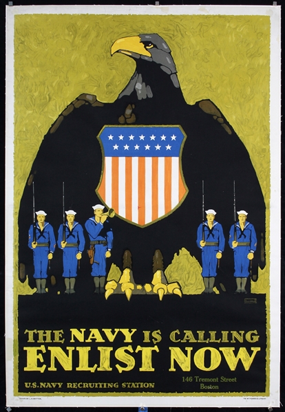The Navy is calling - Enlist Now by L.N. Britton, ca. 1917