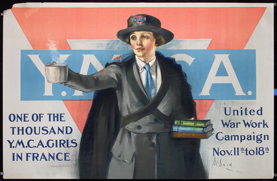 YMCA - One of the thousand YMCA Girls in France by Neysa McMein, 1918