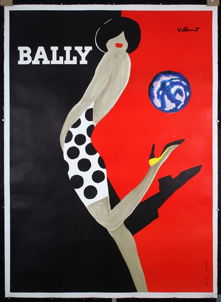 Bally (Woman kicking ball) by Bernhard Villemot, 1989