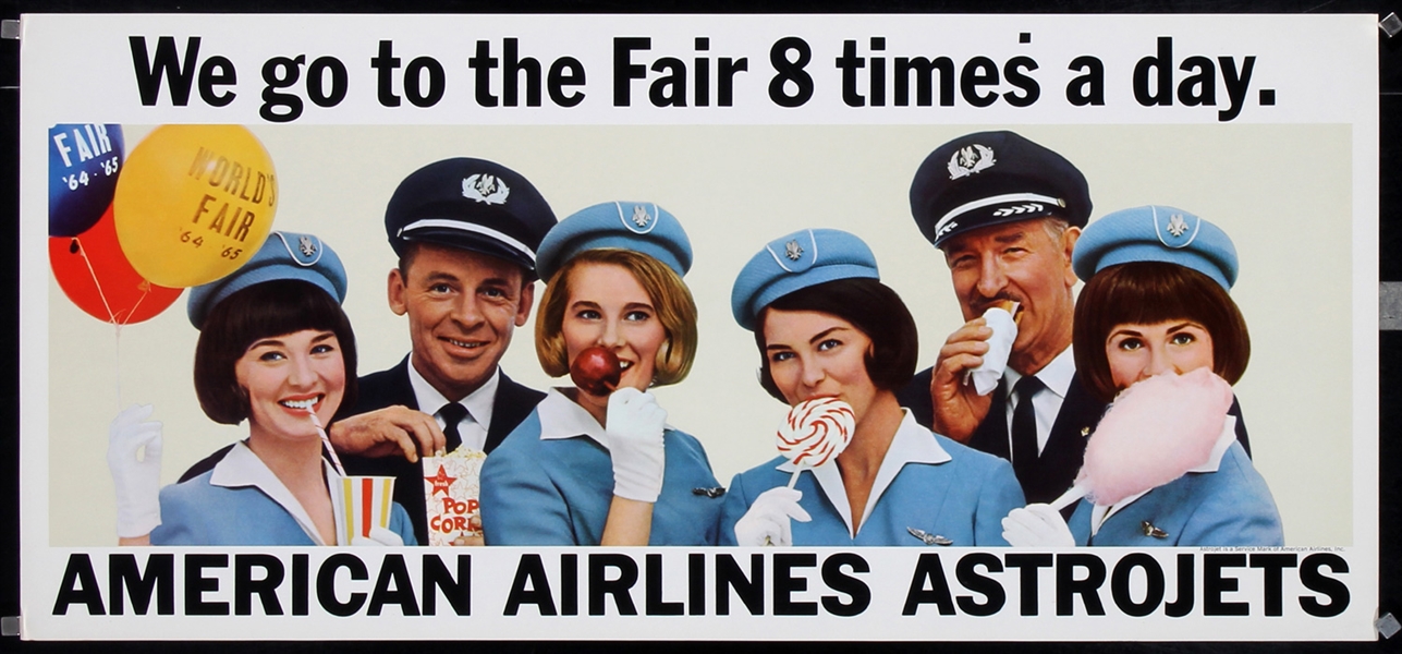 American Airlines Astrojets -We go to the Fair 8 times a day by Anonymous, 1964