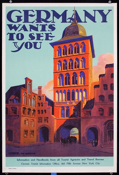 Germany wants to see you (Lübeck) by Richard Friese, 1925