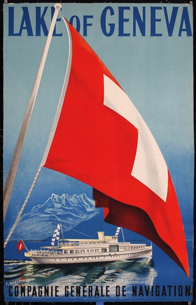 Lake of Geneva by Samuel Henchoz, ca. 1935