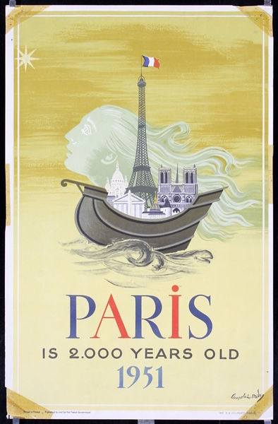 Paris is 2000 years old (6 Posters) by Roger Chapelain-Midy, 1951