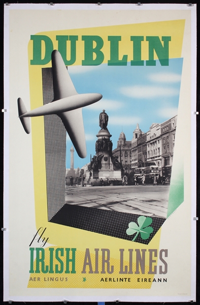 Irish Air Lines - Dublin by Leonard Beaumont, ca. 1950