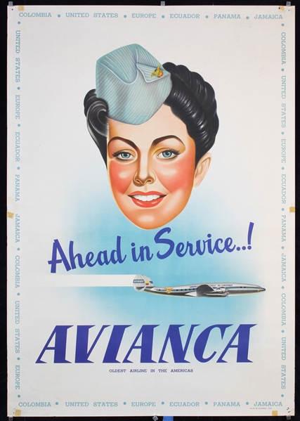 Avianca - Ahead in Service by Anonymous, ca. 1955