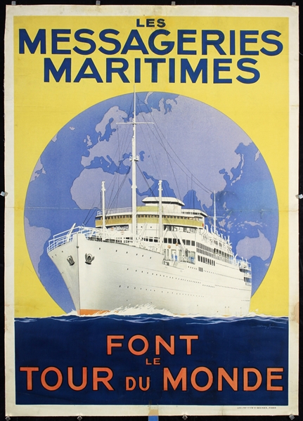 Les Messageries Maritimes - Tour du Monde by Sandy Hook, ca. 1930