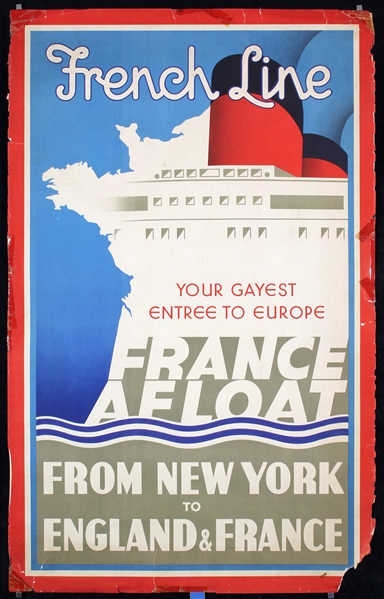 French Line - From New York to England & France by Anonymous, ca. 1948