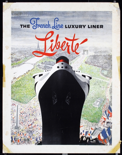 French Line - Liberté (2 Posters) by Anonymous, ca. 1950
