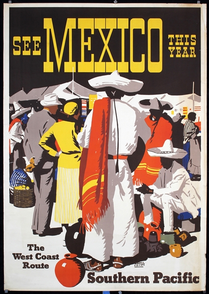 Southern Pacific - See Mexico (Large Version) by Maurice Logan, 1932