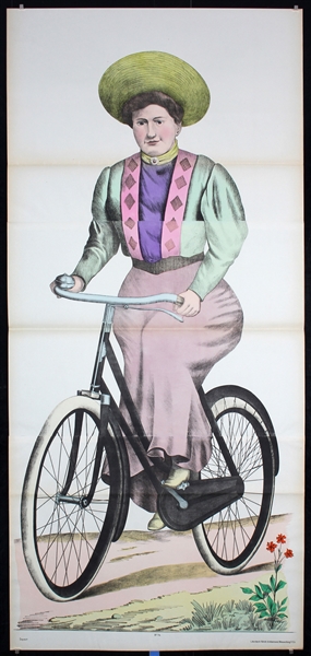 Wissembourg - Woman on Bicycle (#74) by Anonymous, ca. 1888