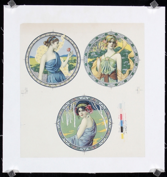 Art Nouveau (4 Decorative Prints) by Monogr.  PP, ca. 1898