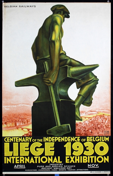 Liege - Centenary of the Independence of Belgium by Herbert Dupon, 1930