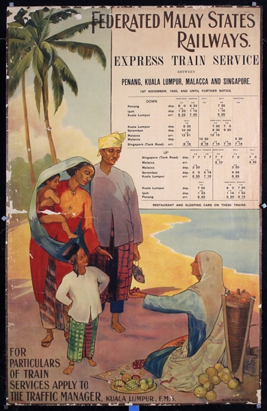 Federated Malay States Railways - Penang - Singapore by D.A.H. Aldworth, 1923