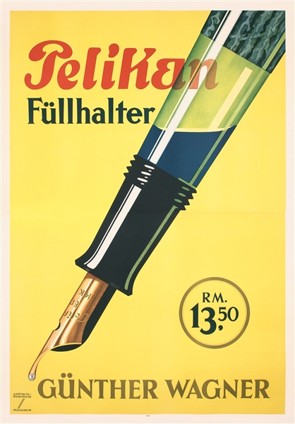 Pelikan Füllhalter by Ludwig  Hohlwein. 1935