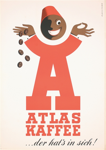 Atlas Kaffee - der hat´s in sich by Plan + Form (Walter Müller). 1958