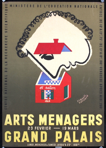 Arts Menagers (3 Posters) by Francis Bernard. 1949 - 1950