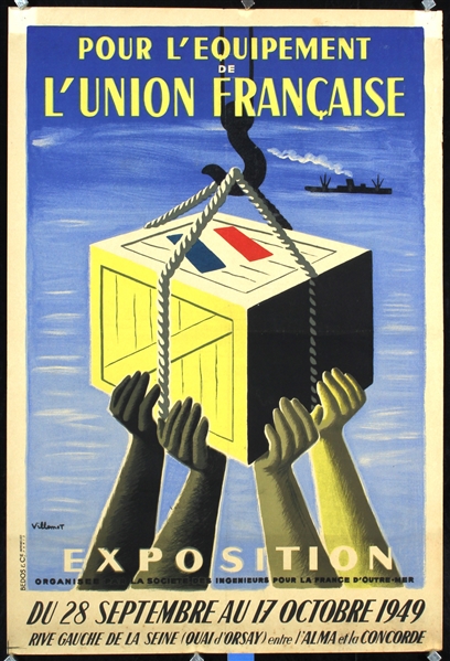 Exposition - LUnion Francaise by Bernhard Villemot. 1949