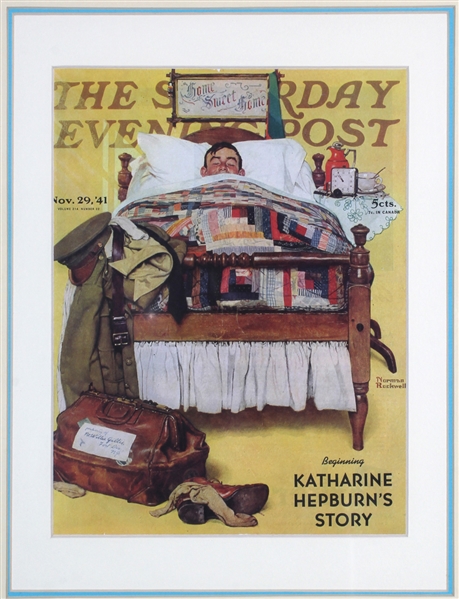 The Saturday Evening Post (4 Magazine Covers) by Norman Rockwell. 1941 - 1944