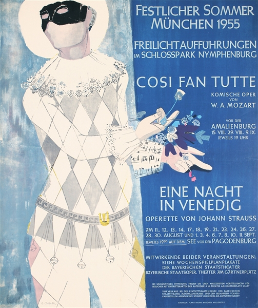 Festlicher Sommer München - Cosi Fan Tutte by G. Stadler. 1955