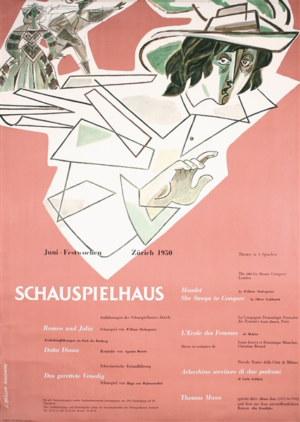 Juni-Festwochen - Schauspielhaus by Josef Müller-Brockmann. 1950