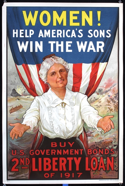 Women! Help America´s Sons win the War by R.H. Porteous. 1917