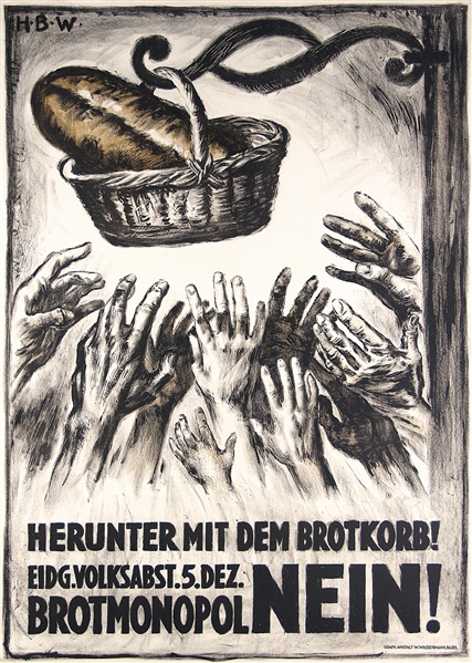 Brotmonopol - Nein by Hans Beatus Wieland. 1926