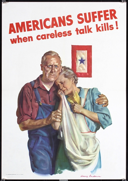 Americans suffer when careless talk kills by Harry Anderson. 1943