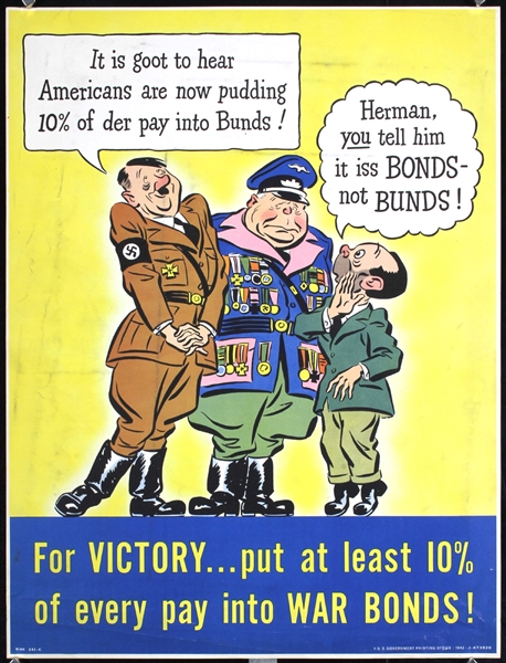 For Victory - War Bonds by Anonymous - USA. 1942