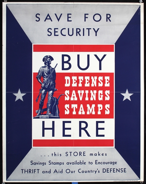 Save for Security - Defense Savings Stamps by Anonymous - USA. 1941