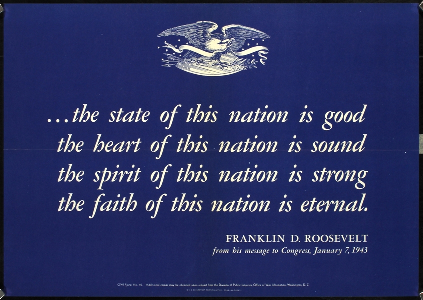 The State of this Nation is good by Anonymous - USA. 1943