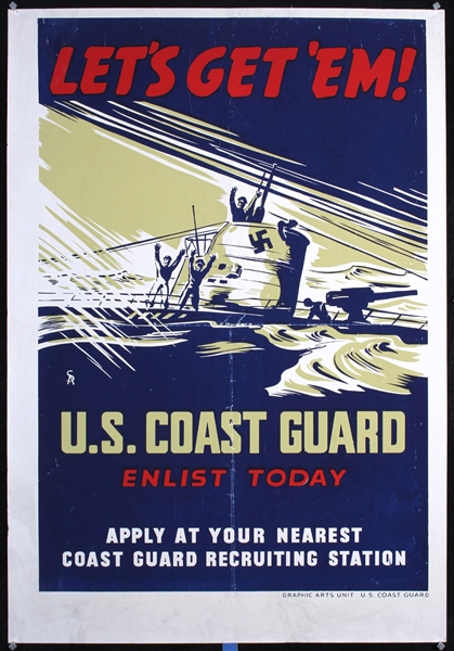 Lets Get Em! U.S. Coast Guard - Remember Pearl Harbor by Monogr.  SA. ca. 1944