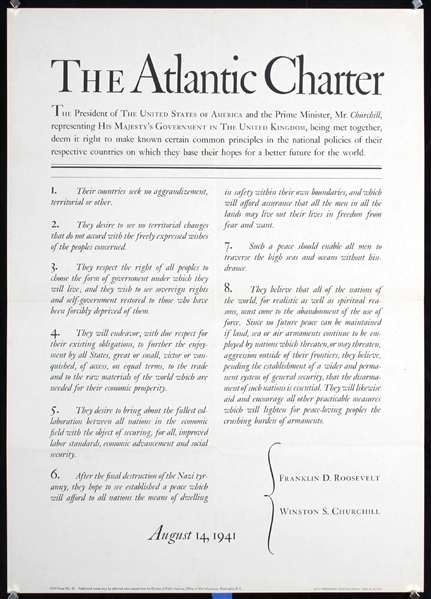 The Atlantic Charter by Anonymous - USA. 1943