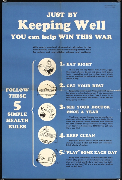 Just by keeping well you can win this war by Anonymous - USA. ca. 1944