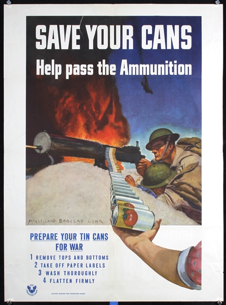 Save your cans - Help pass the Ammunition by McClelland Barclay. ca. 1942