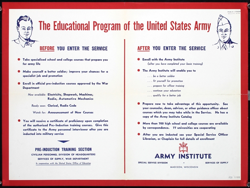 The Educational Program of the United States Army by Anonymous - USA. 1943