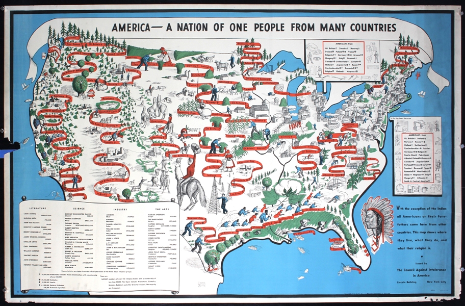 America - A Nation of One People from many Countries by Emma Cartwright Bourne. 1940