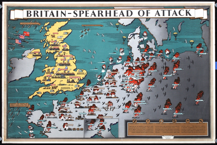 Britain - Spearhead of Attack by Frederik D. Blake. ca. 1945
