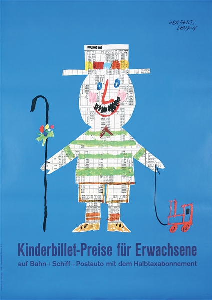 Kinderbillet-Preise für Erwachsene by Leupin, Herbert  1916 - 1999. 1962