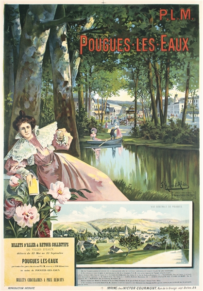 Pougues les Eaux by Alesi, Frederic-Hugo de  1849 - 1906. ca. 1895