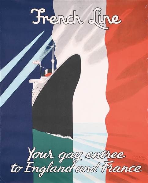 French Line - Your gay entree to England and France by Colin, Paul  1892 - 1986. ca. 1950