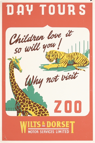 Wilts & Dorset - Day Tours - Zoo by Anonymous - Great Britain. ca. 1960