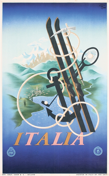 Italia by Adolphe Mouron Cassandre. 1936