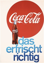 Coca-Cola das erfrischt richtig by Adolf Wirz (Atelier). 1964