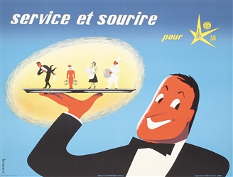 Service et Sourire (Expo 1958) by M. Leclercq. 1958