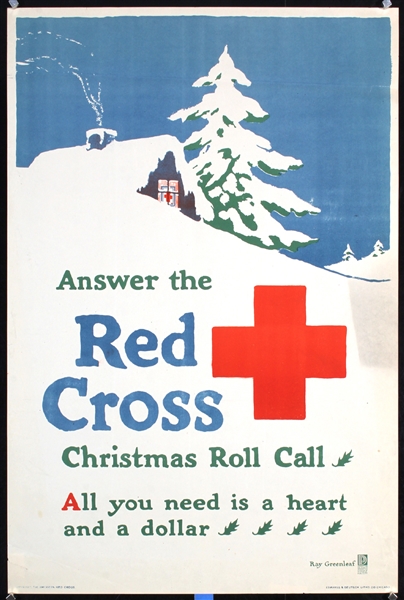 Answer the Red Cross Christmas Call by Ray Greenleaf. ca. 1918