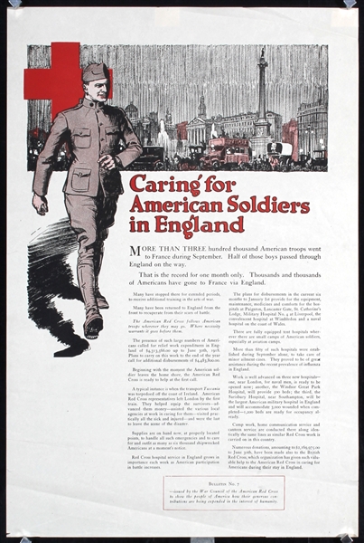 Caring for American Soldiers in England (Red Cross) by Anonymous. ca. 1918