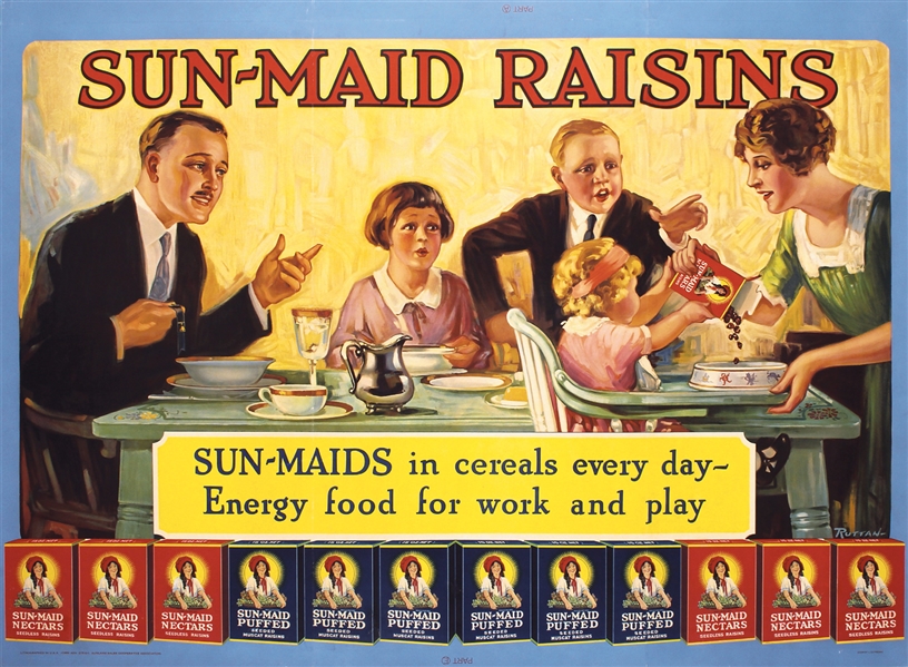 Sun-Maid Raisins by Charles Ruttan. ca. 1925