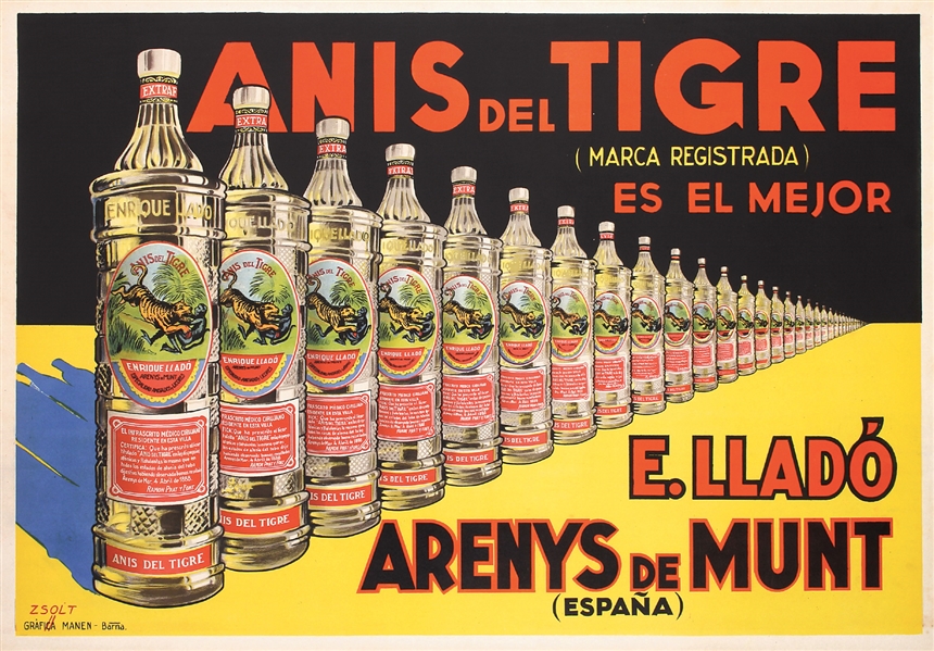 Anis del Tigre by Zsolt. ca. 1930